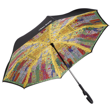 Goebel - James Rizzi | Upside Down Umbrella My New York City Sunset | Pop Art - 108cm