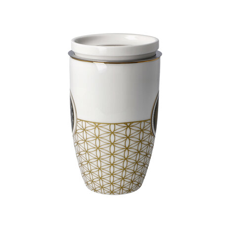 Goebel - Lotus | Tea Mug Flower of Life White | Cup - porcelain - 450ml