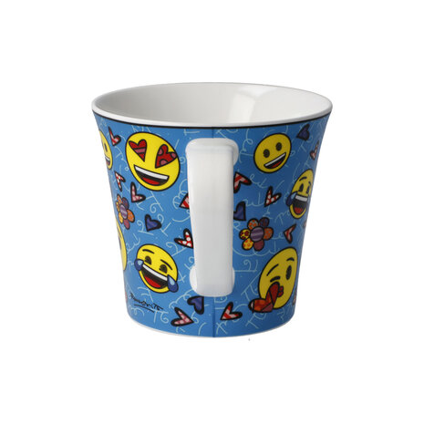 Goebel - Emoji par BRITTO | Mug - Tasse à café/thé Always Happy | Porcelaine - 350ml