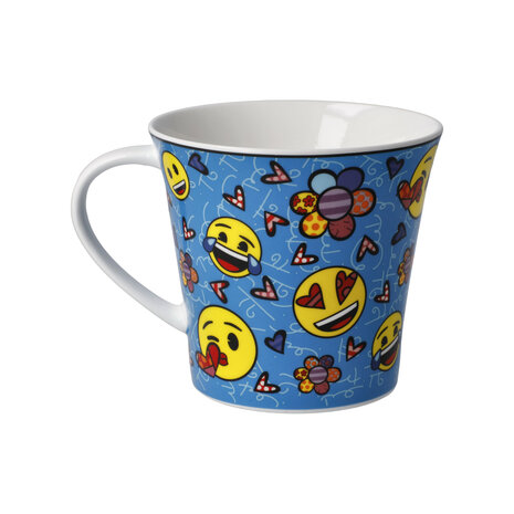Goebel - Emoji par BRITTO | Mug - Tasse à café/thé Always Happy | Porcelaine - 350ml