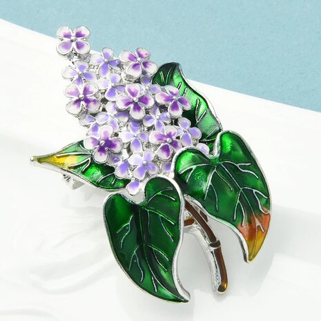Brooch 022 Flower purple