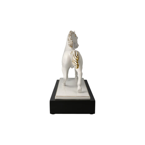 Goebel - Studio 8 | Decorative statue / figure Horse | Porcelain - 32cm - with real gold