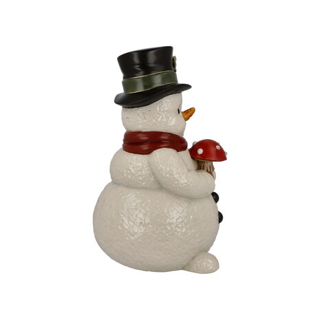 Goebel - Kerst | Decoratief beeld / figuur Sneeuwpop Kleine geluksboodschapper | Aardewerk - 22cm - Limited Edition