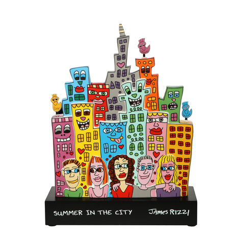 Goebel - James Rizzi | Decoratief beeld / figuur Summer in the City | Porselein - 35cm - Limited Edition