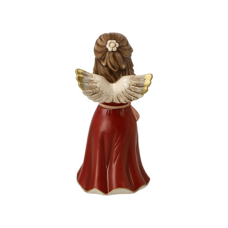 Goebel - Kerst | Decoratief beeld / figuur Engel doe een wens | Aardewerk - 15cm