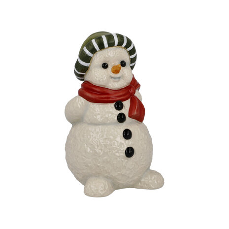 Goebel - Kerst | Decoratief beeld / figuur Sneeuwpop Mijn favoriete hoed | Aardewerk - 11cm