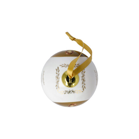 Goebel - Noël | Pendentif de Noël Boule de Noël Édition Annuelle 2022 | Porcelaine - 7 cm - avec de l'or véritable