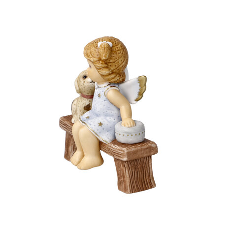 Goebel - Nina & Marco | Decorative statue / figure Angel treats in the bakery | Porcelain - 10cm