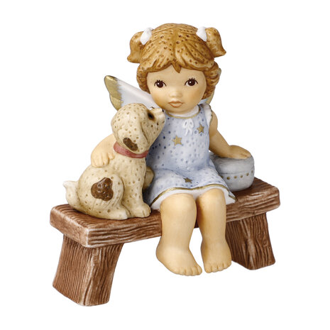 Goebel - Nina & Marco | Decorative statue / figure Angel treats in the bakery | Porcelain - 10cm
