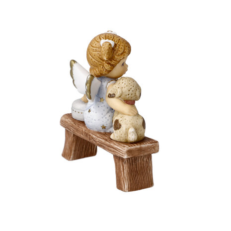 Goebel - Nina & Marco | Decoratief beeld / figuur Engel trakteert in de bakkerij | Porselein - 10cm
