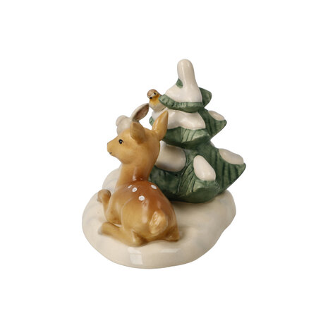 Goebel - Christmas | Decorative statue / figure Meeting of the forest animals | Pottery - 11cm
