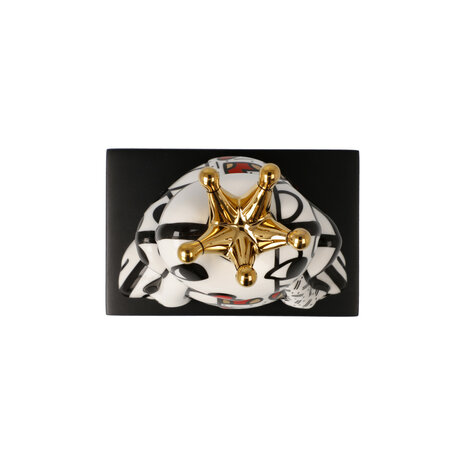 Goebel - Romero Britto | Decoratief beeld / figuur Golden Prince | Porselein - 14cm - kikker - met echt goud