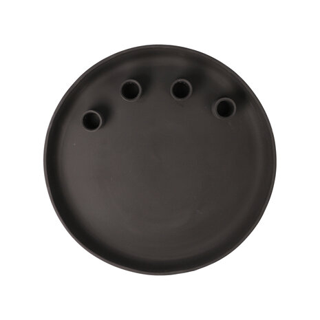 Goebel - Accessoires | Kandelaar Leisteen Smoke | Porselein - 30cm - 4 kaarsen