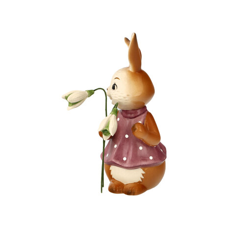 Goebel - Pâques | Statue / personnage décoratif Lièvre j'apporte le printemps | Poterie - 12cm - Lapin de Pâques
