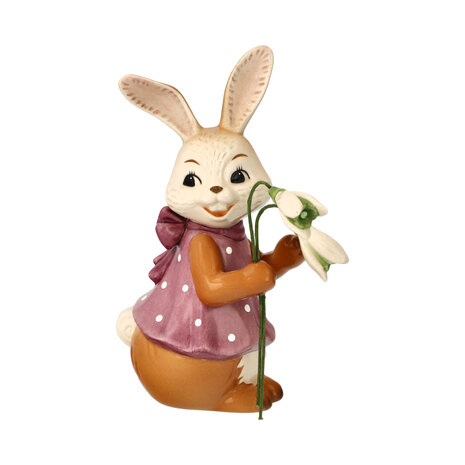Goebel - Easter | Decorative statue / figure Hare I bring spring | Pottery - 12cm - Easter bunny