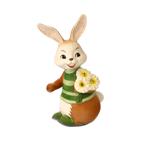 Goebel - Easter | Decorative statue / figure Hare Nice that you're here | Pottery - 12cm - Easter bunny