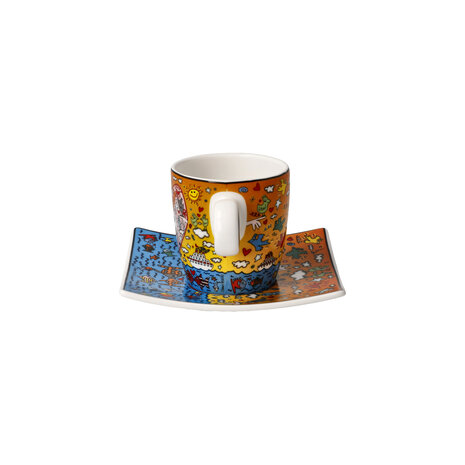 Goebel - James Rizzi | Cup and saucer Espresso The Romance of the Sea | Porcelain - 10cm - 100ml