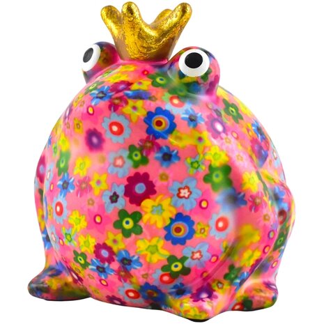 Pomme Pidou Savings Pot Frog Freddy Pink Medium 001 (17x17x15cm - Ceramic)