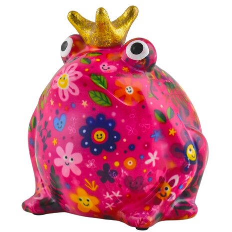 Pomme Pidou Sparschwein Frosch Freddy Pink Medium 003 (17x17x15cm - Keramik)