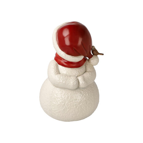 Goebel - Noël | Statue / figurine décorative Bonhomme de neige - Joyeux ami de l'hiver | Faïence - 22cm - Edition Limitée