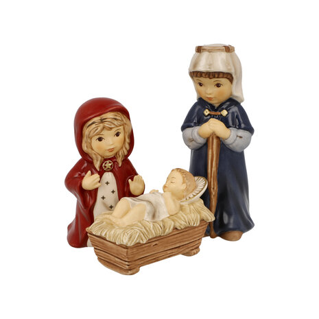 Goebel - Noël | Statue / figurine décorative Crèche Sainte Famille | Faïence - 11cm