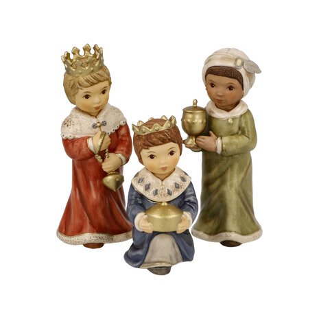 Goebel - Kerst | Decoratief beeld / figuur Kerststal Set van Drie Koningen | Aardewerk - 11cm