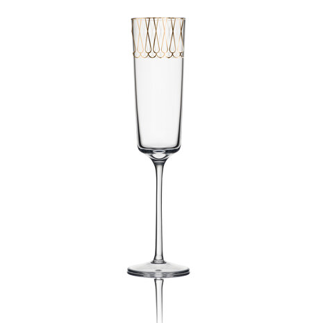Goebel - VOLA | Set de verres à champagne 2 pièces First Gold I | Verre - 25 cm - avec de l'or véritable