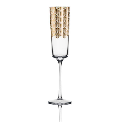 Goebel - VOLA | Set de verres à champagne 2 pièces First Gold I | Verre - 25 cm - avec de l'or véritable