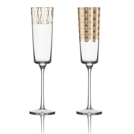Goebel - VOLA | Champagne glazen set 2 stuks First Gold I
