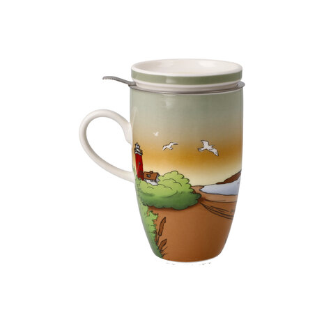 Goebel - Scandic Accueil | Tasse à thé avec tamis Sunset Mood | Tasse - porcelaine - 450ml
