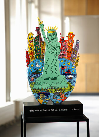 Goebel-James Rizzi | Statue / figurine décorative Big Apple sur Liberty | Porcelaine - 54cm - Edition Limitée