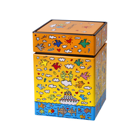 Goebel - James Rizzi | Tea box The Romance of the Sea | Storage box - 11cm - Pop Art