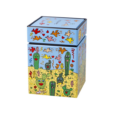 Goebel - James Rizzi | Tea box Desert Life| Storage box - 11cm - Pop Art