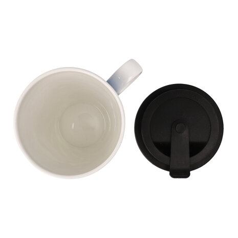Goebel - Romero Britto | Coffee / Tea Mug Happy | Cup to go - porcelain - 500ml - with lid