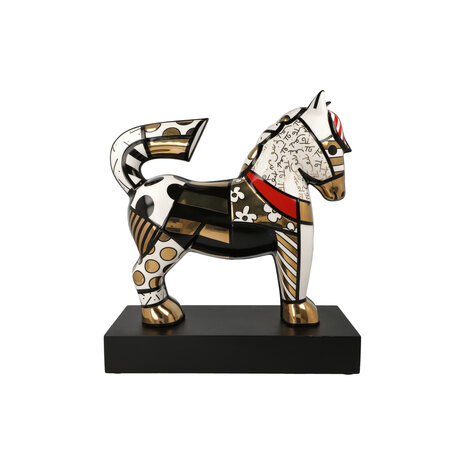Goebel - Romero Britto | Decorative statue / figure Golden Dancer 31 | Porcelain - Pop Art - 31cm - Limited Edition - with real gold