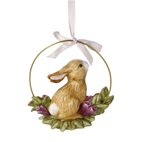 Goebel - Easter | Decorative statue / figure Hare hanging ornament - Annual Hare 2024 | Porcelain - 10cm - Easter Bunny