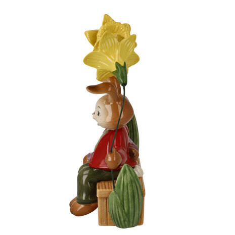 Goebel - Pasen | Decoratief beeld / figuur Haas Onze kleine wereld | Aardewerk - 18cm - Paashaas - 2024