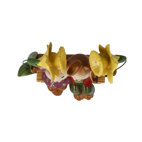Goebel - Pasen | Decoratief beeld / figuur Haas Onze kleine wereld | Aardewerk - 18cm - Paashaas - 2024