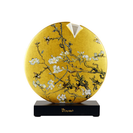 Goebel - Vincent van Gogh | Vaas Amandelboom goud 22 | Porselein - 22cm - met echt goud