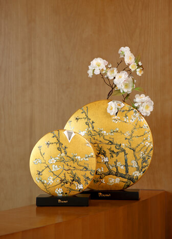 Goebel-Vincent van Gogh | Vase Amandier doré 33 | Porcelaine - 33 cm - avec or véritable - Édition limitée