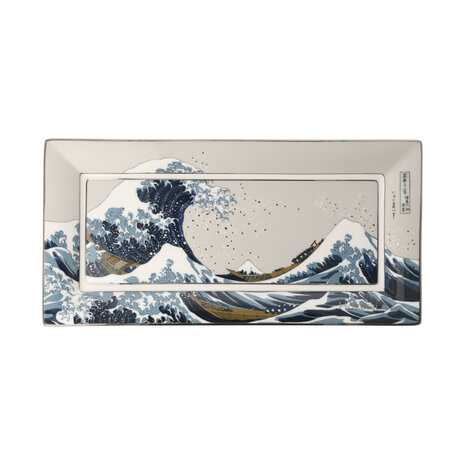 Goebel - Katsushika Hokusai | Schaal De Golf | Porselein - 24cm - met echt goud