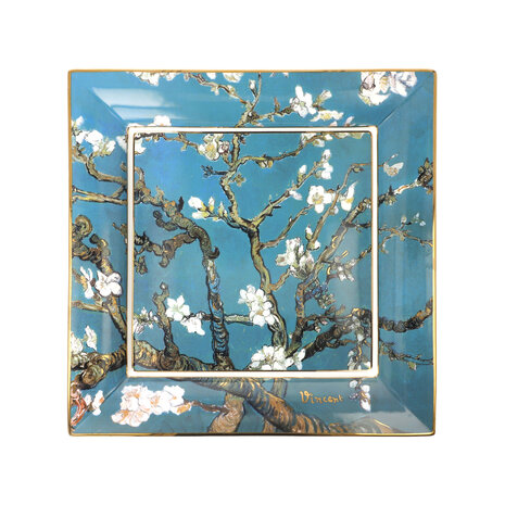 Goebel - Vincent van Gogh | Bowl Almond tree blue | Porcelain - 30cm - with real gold