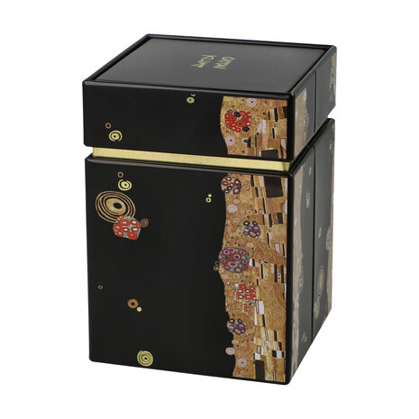 Goebel - Gustav Klimt | Boîte à thé Le Baiser | Métal - 11cm - boîte de rangement
