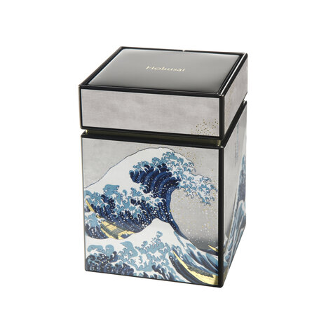 Goebel - Katsushika Hokusai | Teedose Der Golf | Metall – 11 cm – Aufbewahrungsbox