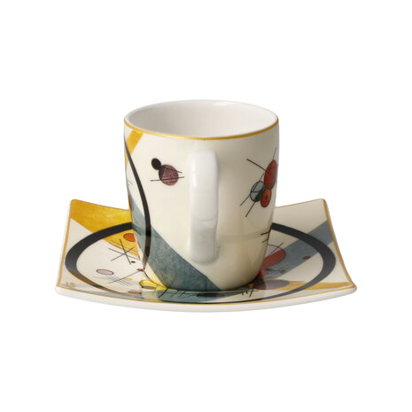 Goebel - Wassily Kandinsky | Cup and saucer Espresso Circles in circles | Porcelain - 10cm - 100ml