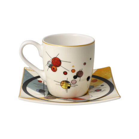 Goebel - Wassily Kandinsky | Cup and saucer Espresso Circles in circles | Porcelain - 10cm - 100ml