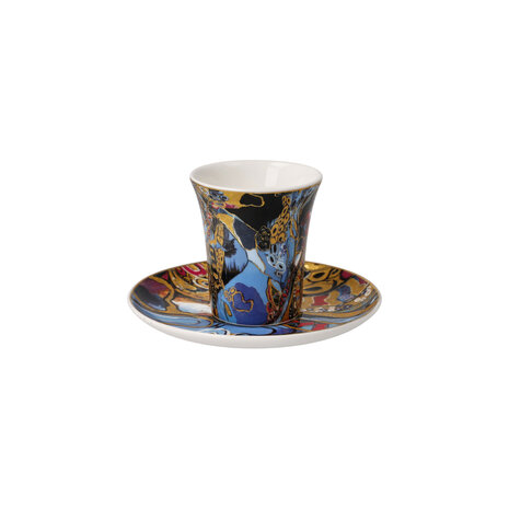 Goebel - Lana Frey | Tasse et soucoupe Espresso Aphrodite | Porcelaine - 12 cm - 100 ml - avec de l'or véritable