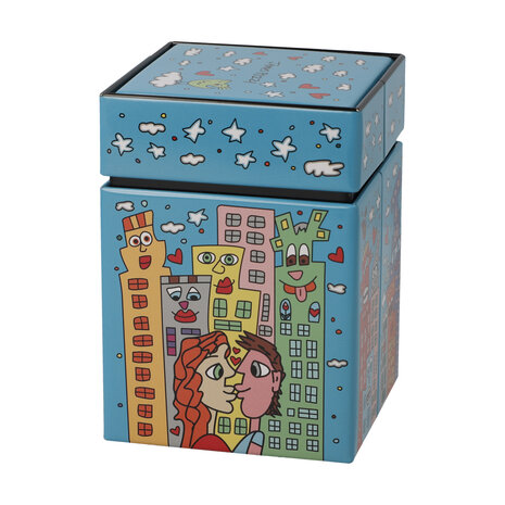 Goebel - James Rizzi | Tea box Summer in the City| Storage box - 11cm - Pop Art