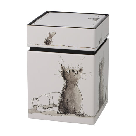Goebel - Peter Schnellhardt | Tea box Cat gang | Metal - 11cm - storage box