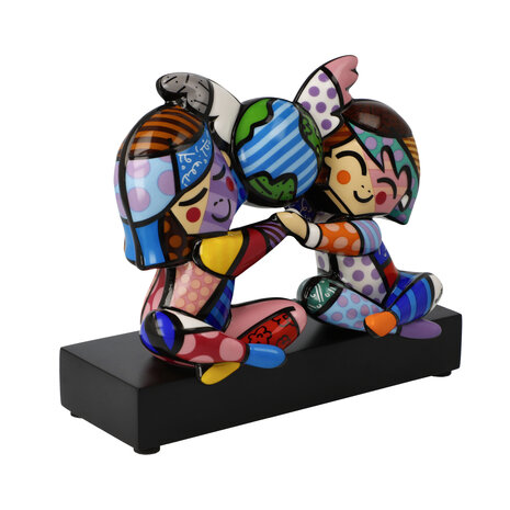 Goebel - Romero Britto | Statue / figurine décorative Enfants du Monde | Porcelaine - Pop Art - 15cm